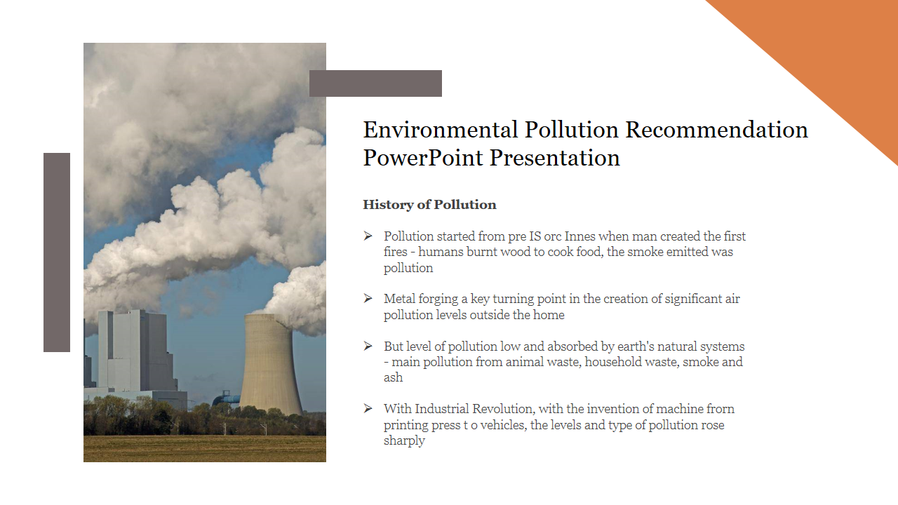 Environmental Pollution Recommendation PowerPoint Presentation